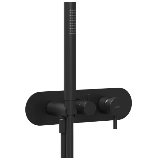 Espirit falba süllyesztett csaptelep szettel, háromutas, belső egység nélkül ES 068.20BLM.O3.RB07D.+S, matt fekete