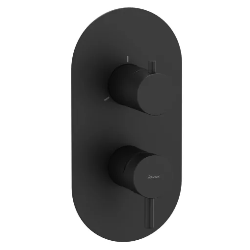 Espirit falba süllyesztett csaptelep, háromutas, belső egység nélkül ES 068.20BLM.O3.RB07F, matt fekete