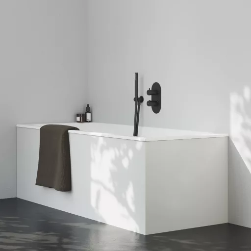 Espirit falba süllyesztett termosztátos csaptelep, kétutas, beslő egység nélkül ES 063.20BLM.O2.RB07C, matt fekete