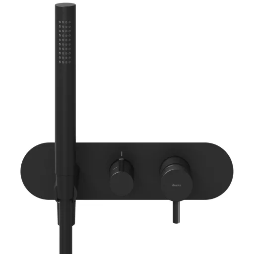 Espirit falba süllyesztett csaptelep szettel, kétutas, belső egység nélkül ES 065.20BLM.O2.RB07D.+S, matt fekete