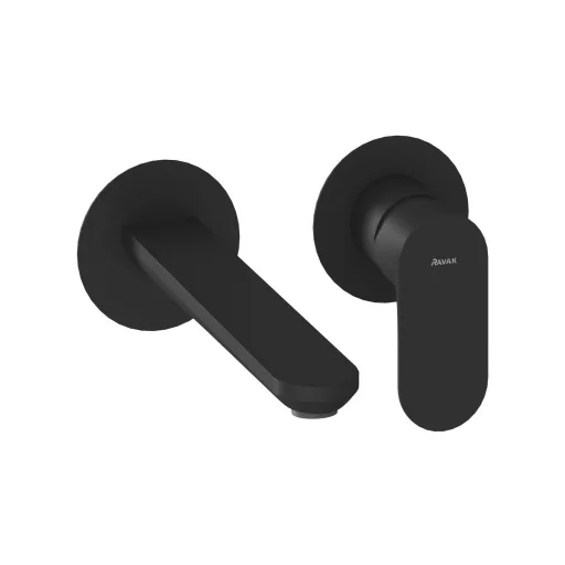 Eleganta falba süllyesztett mosdócsaptelep belső egység nélkül EL 019.20BLM.O1.RB07B, matt fekete