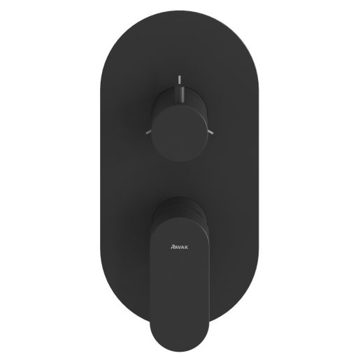 Eleganta falba süllyesztett csaptelep, háromutas, belső egység nélkül EL 068.20BLM.O3.RB07F, matt fekete