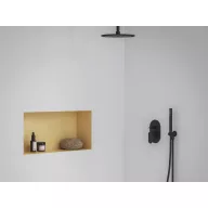   Eleganta falba süllyesztet csaptelep, automatikus, kétutas, belső egységgel EL 061.20BLM.O2, matt fekete