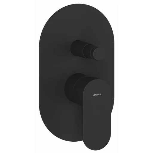 Eleganta falba süllyesztet csaptelep, automatikus, kétutas, belső egységgel EL 061.20BLM.O2, matt fekete