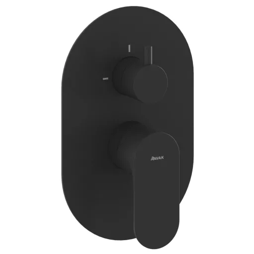 Eleganta falba süllyesztett csaptelep, kétutas, belső egység nélkül EL 065.20BLM.O2.RB07E, matt fekete