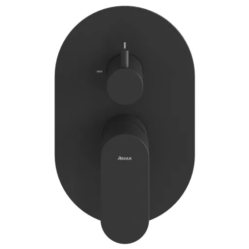 Eleganta falba süllyesztett csaptelep, kétutas, belső egység nélkül EL 065.20BLM.O2.RB07E, matt fekete