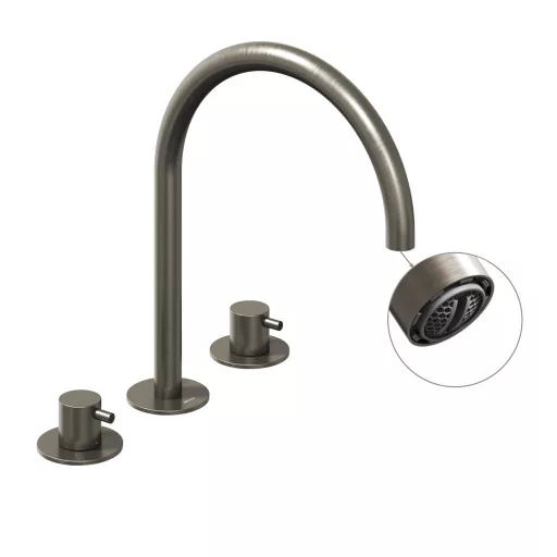 Espirit álló mosdócsaptelep, 3 furatos 270 mm leeresztő nélkül ES 018.20GB, grafit