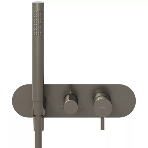 Espirit falba süllyesztett csaptelep szettel, háromutas, belső egység nélkül ES 068.20GB.O3.RB07D.+S, grafit