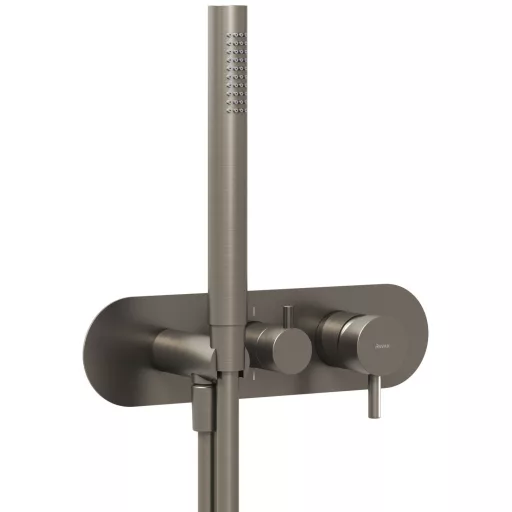 Espirit falba süllyesztett csaptelep szettel, kétutas, belső egység nélkül ES 065.20GB.O2.RB07D.+S, grafit