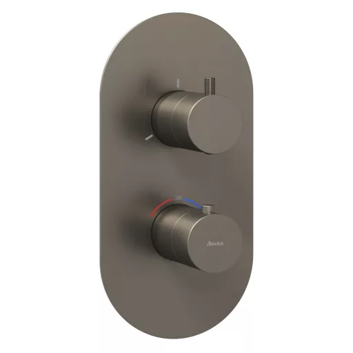 Espirit termosztátos falba süllyesztett csaptelep, háromutas, belső egység nélkül ES 067.20GB.O3.RB07C, grafit