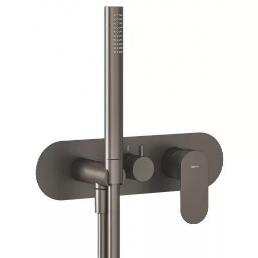 Eleganta falba süllyesztett csaptelep szettel, háromutas, belső egység nélkül EL 068.20GB.O3.RB07D.+S, grafit