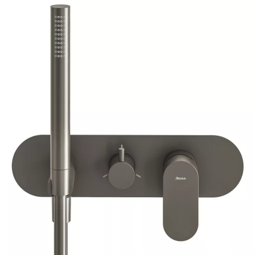 Eleganta falba süllyesztett csaptelep szettel, háromutas, belső egység nélkül EL 068.20GB.O3.RB07D.+S, grafit