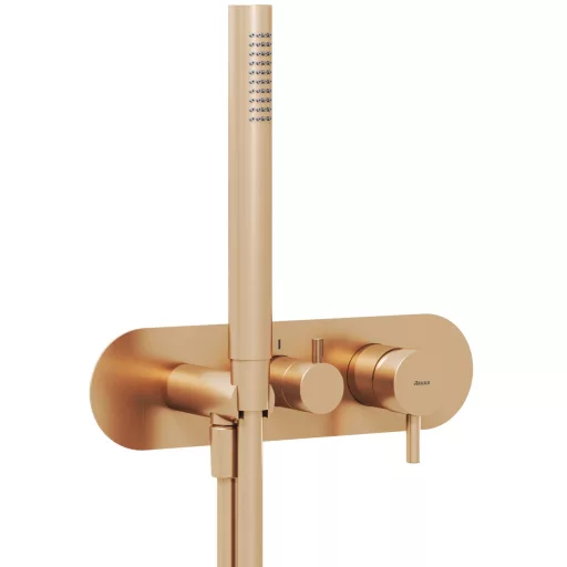 Espirit falba süllyesztett csaptelep szettel, háromutas, belső egység nélkül ES 068.60RGB.O3.RB07D.+S, rose gold