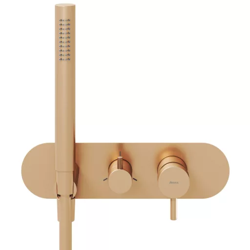 Espirit falba süllyesztett csaptelep szettel, háromutas, belső egység nélkül ES 068.60RGB.O3.RB07D.+S, rose gold