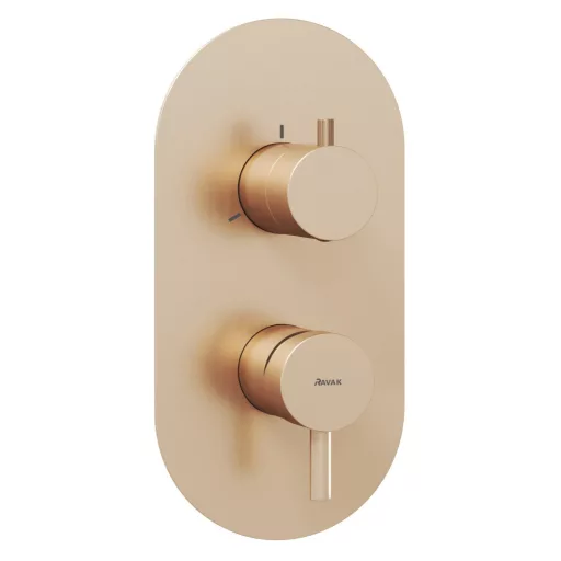 Espirit falba süllyesztett csaptelep, háromutas, belső egység nélkül ES 068.60RGB.O3.RB07F, rose gold