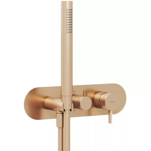 Espirit falba süllyesztett csaptelep szettel, kétutas, belső egység nélkül ES 065.60RGB.O2.RB07D.+S, rose gold