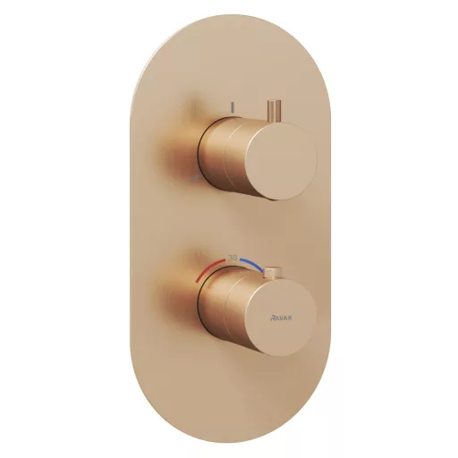 Espirit termosztátos falba süllyesztett csaptelep, háromutas, belső egység nélkül ES 067.60RGB.O3.RB07C, rose gold
