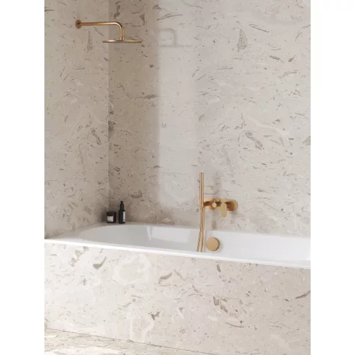 Elaganta falba süllyesztett csaptelep szettel, háromutas, belső egység nélkül EL 068.60RGB.O3.RB07D.+S, rose gold