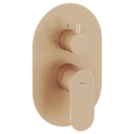 Eleganta falba süllyesztett csaptelep, kétutas, belső egység nélkül EL 065.60RGB.O2.RB07E, rose gold