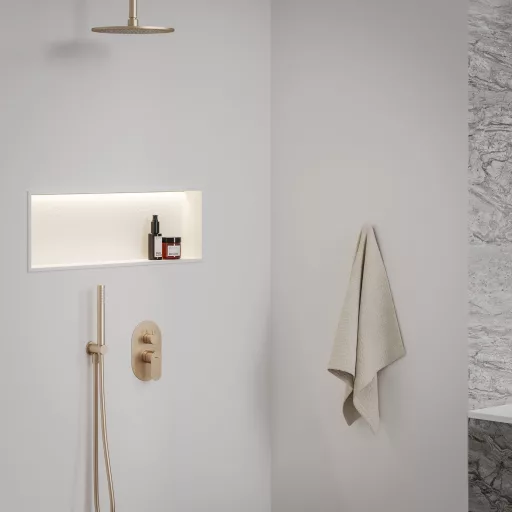 Eleganta falba süllyesztett csaptelep, kétutas, belső egység nélkül EL 065.60RGB.O2.RB07E, rose gold