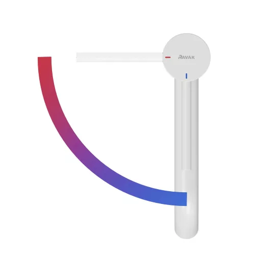 Espirit álló mosdócsaptelep BeCool 190 mm leeresztő nélkül ES 012.11WV, White Velvet