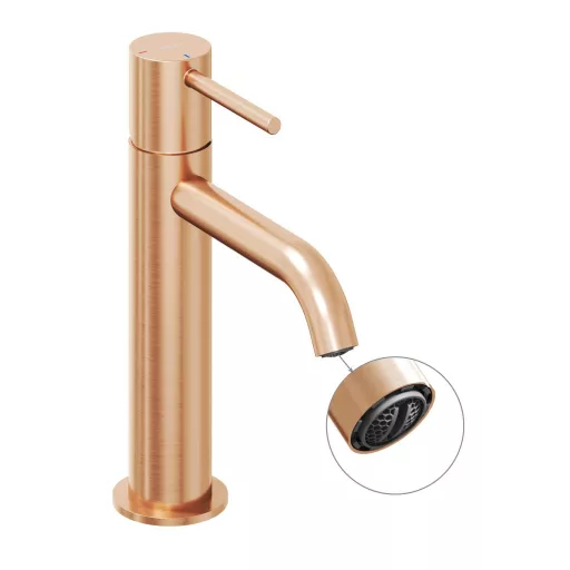 Espirit álló mosdócsaptelep BeCool 190 mm leeresztő nélkül ES 012.61RGB, rose gold