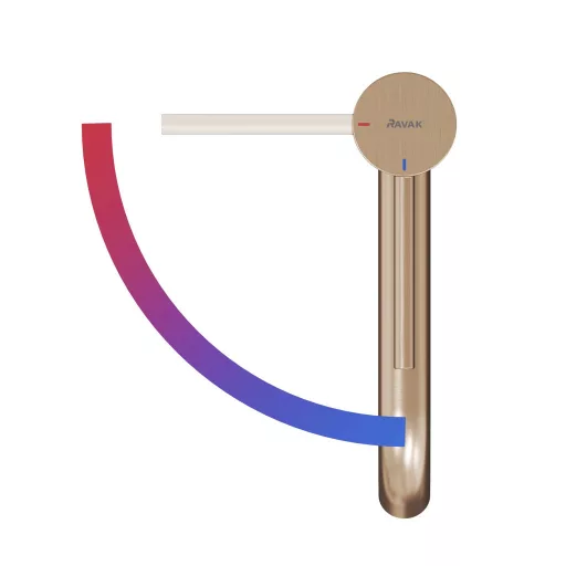 Espirit álló mosdócsaptelep BeCool 250 mm leeresztő nélkül ES 014.61RGB, rose gold