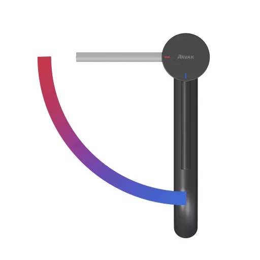 Espirit álló mosdócsaptelep BeCool 340 mm leeresztő nélkül ES 015.21BLM, matt fekete