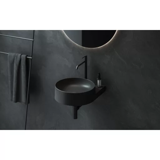 Espirit álló mosdócsaptelep BeCool 340 mm leeresztő nélkül ES 015.21BLM, matt fekete