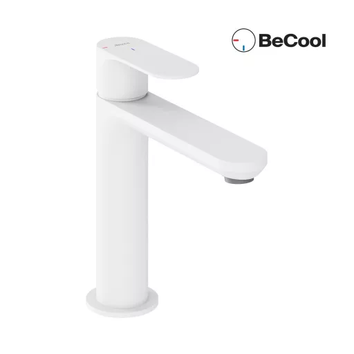 Eleganta álló mosdócsaptelep BeCool 174 mm leeresztő nélkül EL 012.11WV, White Velvet