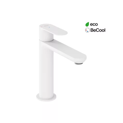 Eleganta álló mosdócsaptelep BeCool 174 mm leeresztő nélkül EL 012.11WV, White Velvet