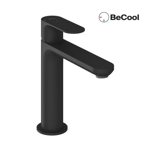 Eleganta álló mosdócsaptelep BeCool 174 mm leeresztő nélkül EL 012.21BLM, matt fekete