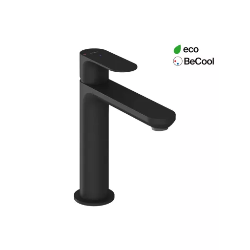 Eleganta álló mosdócsaptelep BeCool 174 mm leeresztő nélkül EL 012.21BLM, matt fekete