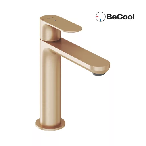 Eleganta álló mosdócsaptelep BeCool 174 mm leeresztő nélkül EL 012.61RGB, rose gold