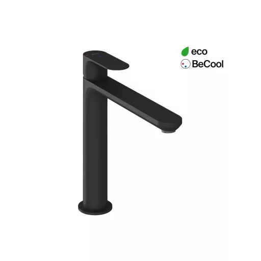Eleganta álló mosdócsaptelep BeCool 220 mm leeresztő nélkül EL 014.21BLM, matt fekete