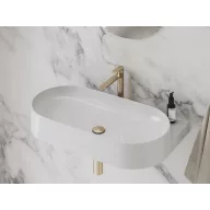   Eleganta álló mosdócsaptelep BeCool 220 mm leeresztő nélkül EL 014.61RGB, rose gold