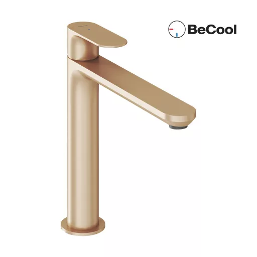 Eleganta álló mosdócsaptelep BeCool 220 mm leeresztő nélkül EL 014.61RGB, rose gold