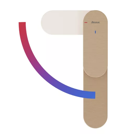 Eleganta álló mosdócsaptelep BeCool 220 mm leeresztő nélkül EL 014.61RGB, rose gold