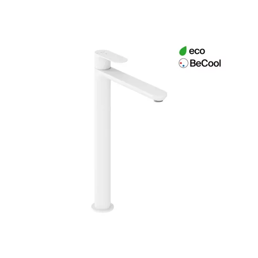 Eleganta álló mosdócsaptelep BeCool 335 mm leeresztő nélkül EL 015.11WV, White Velvet