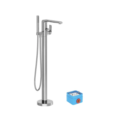 Flat padlón álló kádcsaptelep szettel FL 080.00CR.RB07A, króm