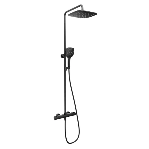 Flat termosztátos zuhanyoszlop szettel FL 091.20BLM, matt fekete