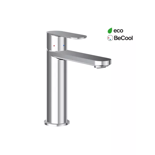 Chrome II mosdócsaptelep BeCool 175 mm lefolyó nélkül CR II 014.01CR, króm