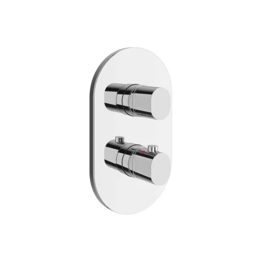 Chrome II termosztátos 2-utas csaptelep, alaptest nélkül CR II 063.00CR.O2.RB071, króm