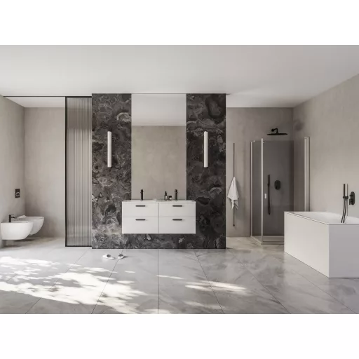 Chrome II mosdócsaptelep BeCool 175 mm lefolyó nélkül CR II 014.21BL, fekete