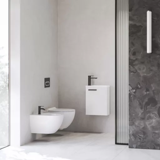 Chrome II bidécsaptelep 135 mm lefolyó nélkül CR II 056.20BL, fekete