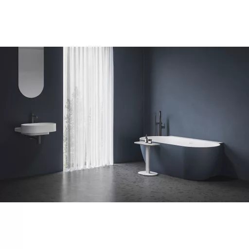 Espirit padlón álló kádcsaptelep szettel ES 080.20BLM.RB07G, matt fekete