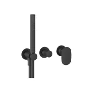   Spring 2-utas falba süllyesztett csaptelep testtel, zuhanyszettel, matt fekete SG 065.20BLM.O2.+S