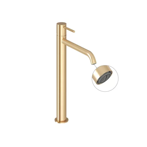 Espirit álló mosdócsaptelep BeCool 340 mm leeresztő nélkül ES 015.61GLB, gold