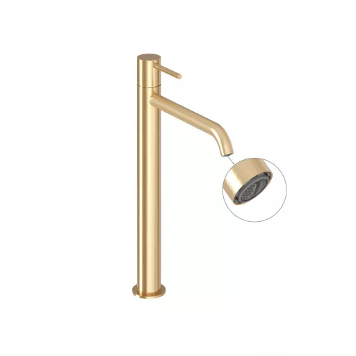 Espirit álló mosdócsaptelep BeCool 340 mm leeresztő nélkül ES 015.61GLB, gold