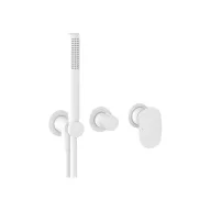   Spring 2-utas falba süllyesztett csaptelep testtel, zuhanyszettel, matt fehér SG 065.10WHM.O2.+S